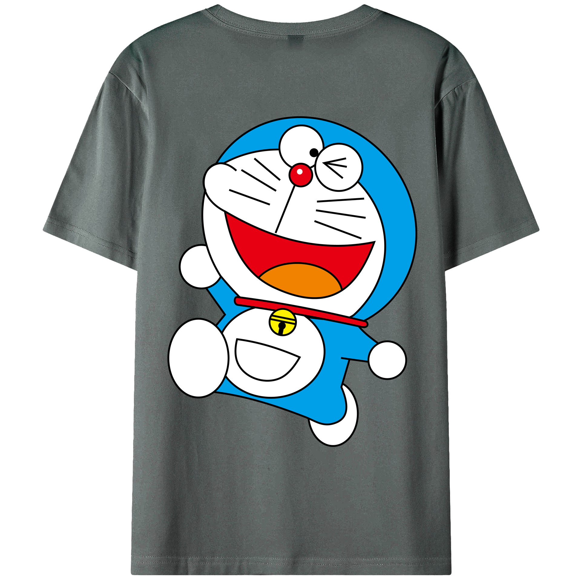 （画像用） ドラえもん Doraemon 綿100％ メンズ半袖Tシャツ（バックプリント） 通気性